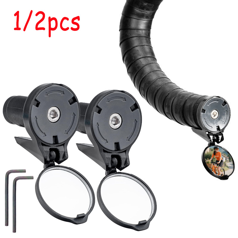 1/2pcs Bicycle Rearview Mirror - Mirror Handlebar Convex recension och pris